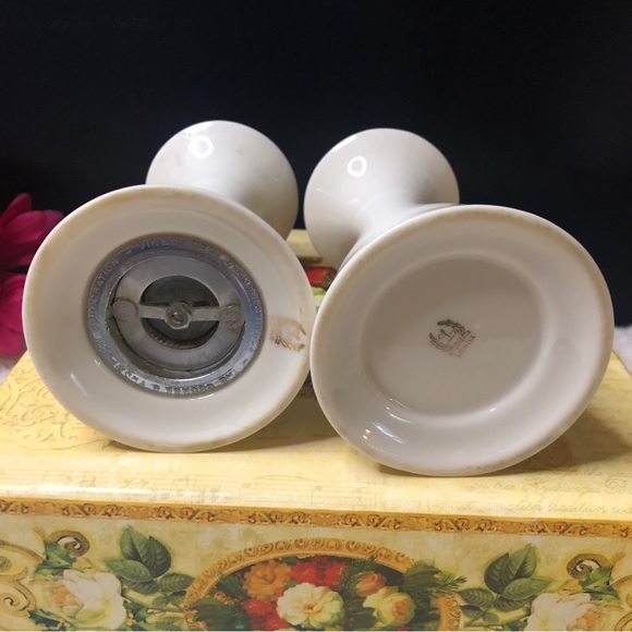 Vintage Lenox Rhodora RARE Salt Mill & Pepper Mill/Grinder Set - Picture 5 of 15